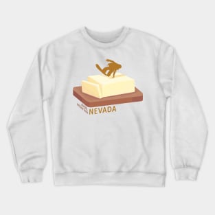 Snowboard Butter Carving | Angel Mountain Nevada Crewneck Sweatshirt